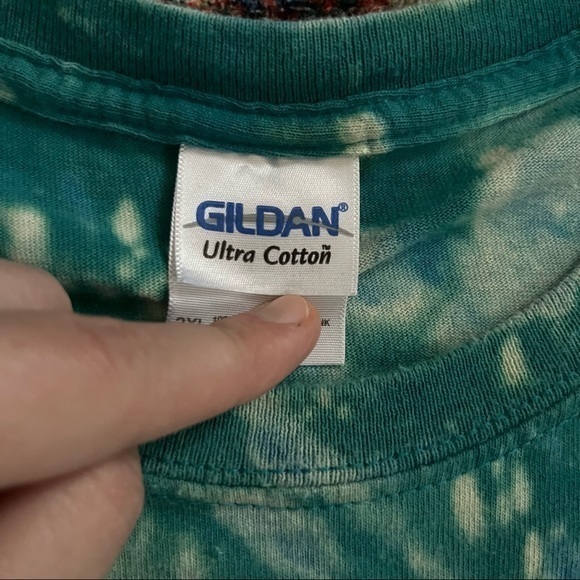 Gildan Check Out Time Bleach Dyed Graphic Short Sleeved T-Shirt Size 2XL - Picture 6 of 7